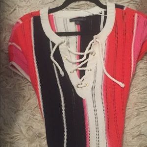 Tommy Hilfiger scalloped trim sweater